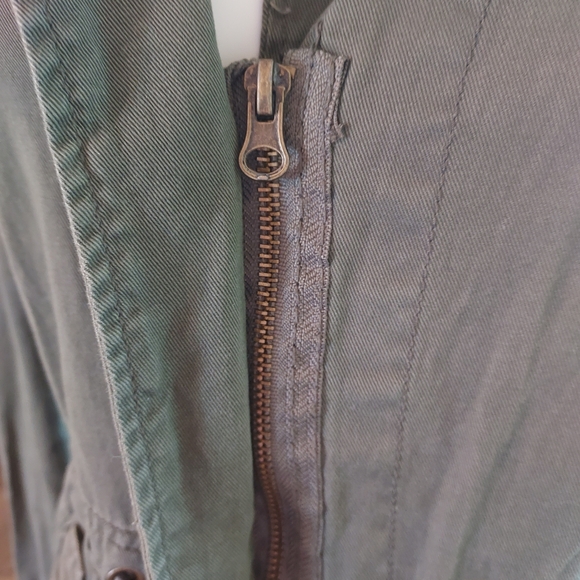 Dolled Up Olive Utility Jacket with Studded Accents - Picture 6 of 11
